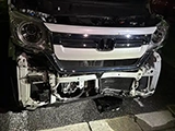 ホンダ Nボックス 正面衝突による車両前部の損傷の修理